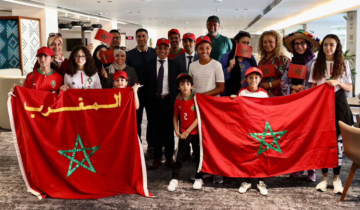Al Thumama Stadium Hosts Fan Leaders of Moroccan Team